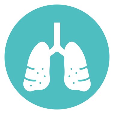Kolayca değiştirilebilen ya da düzenlenebilen ciğerli Vektör Simgesi