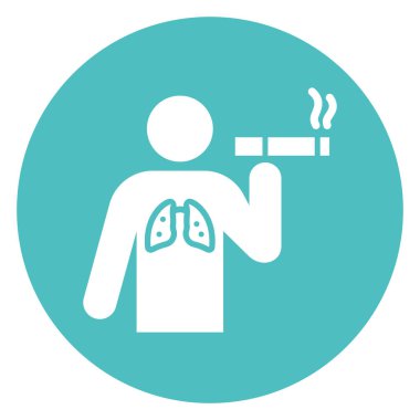 Sigara tiryakisi Kolayca değiştirilebilir veya düzenlenebilir Vektör Simgesi