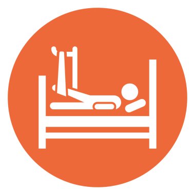 Kırık bacak Kolayca değiştirilebilen veya düzenlenebilen izole edilmiş Vektör Simgesi