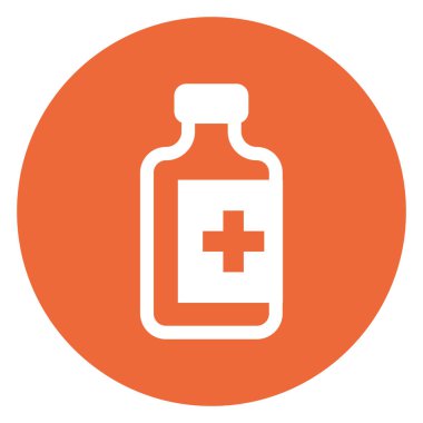 Öksürük şurubu izole edilmiş vektör simgesi kolayca değiştirilebilir veya düzenlenebilir