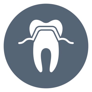 Kolayca değiştirilebilen ya da düzenlenebilen molar izole edilmiş vektör simgesi