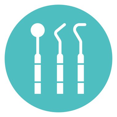 Kolayca değiştirilebilen ya da düzenlenebilen diş pensi izole edilmiş Vektör Simgesi