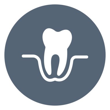 Kolayca değiştirilebilen ya da düzenlenebilen molar izole edilmiş vektör simgesi