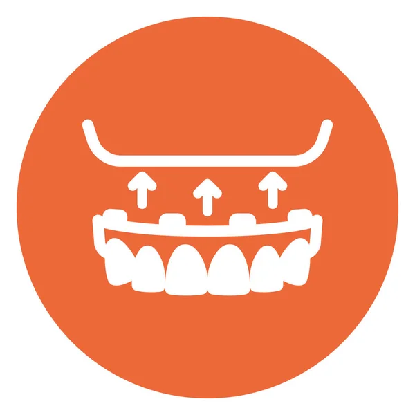Icona Vettoriale Isolata Dentale Che Può Essere Facilmente Modificata Modificata — Vettoriale Stock