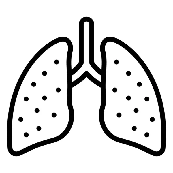 Μονωμένο Εικονίδιο Διανύσματος Πνευμόνων Που Μπορεί Εύκολα Τροποποιηθεί Επεξεργαστεί — Διανυσματικό Αρχείο