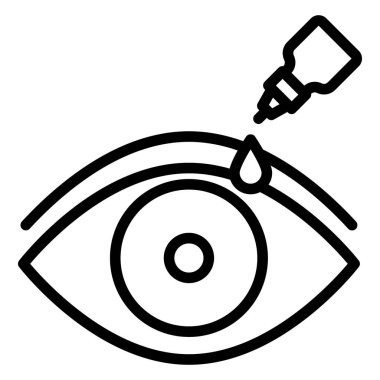 Göz enfeksiyonu Kolayca değiştirilebilir veya düzenlenebilir Vektör Simgesi