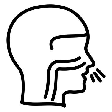 Burun enfeksiyonu Kolayca değiştirilebilen veya düzenlenebilen izole edilmiş Vektör Simgesi