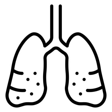 Kolayca değiştirilebilen ya da düzenlenebilen ciğerli Vektör Simgesi