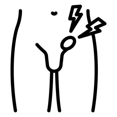 Kolayca değiştirilebilen ya da düzenlenebilen fıtık izole edilmiş Vektör Simgesi