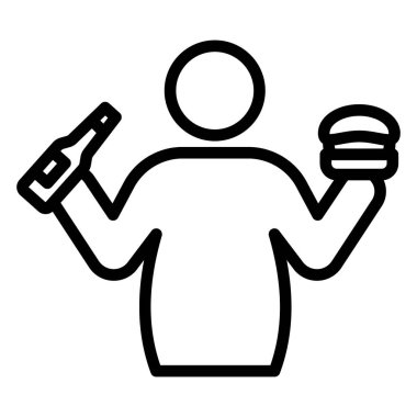 Çöp yiyeceği Kolayca değiştirilebilen ya da düzenlenebilen izole edilmiş Vektör Simgesi