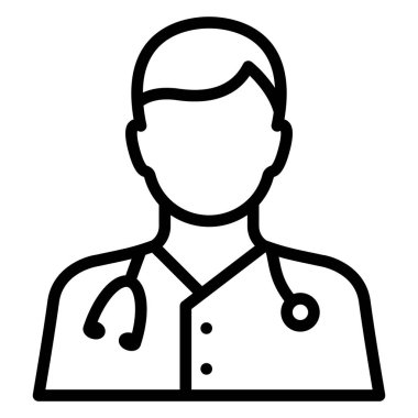 Kolayca değiştirilebilen ya da düzenlenebilen Doktor İzole Vektör Simgesi
