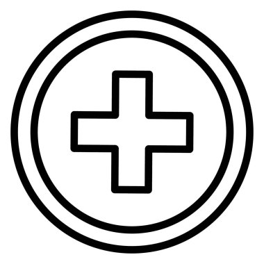 Kolayca değiştirilebilen ya da düzenlenebilen acil durum vektör simgesi