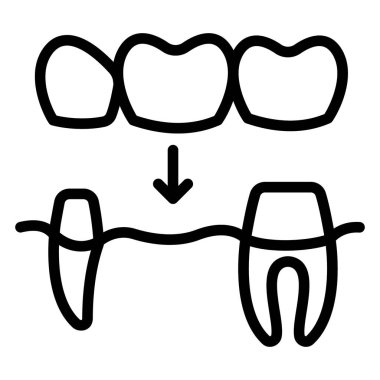 Kolayca değiştirilebilen ya da düzenlenebilen Ortodonti Vektör Simgesi