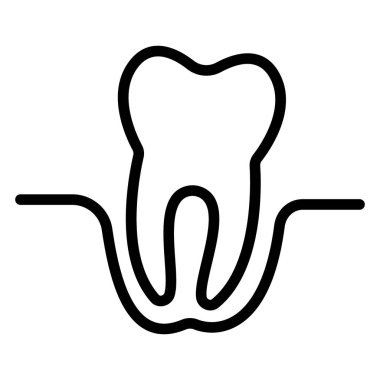 Kolayca değiştirilebilen ya da düzenlenebilen molar izole edilmiş vektör simgesi