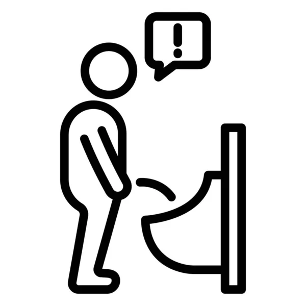 Urinieren Isolierte Vektor Symbol Das Leicht Geändert Oder Bearbeitet Werden — Stockvektor