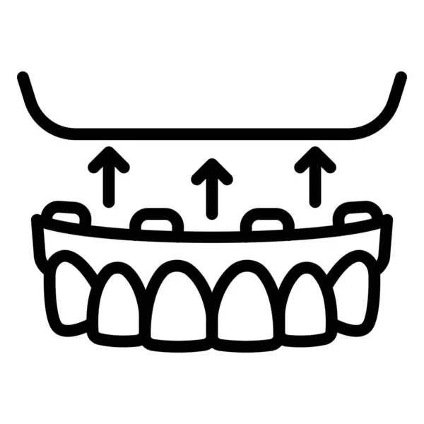 Dental Isolated Vector Icon Can Easily Modified Edit — Stock Vector