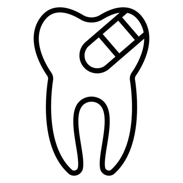 Medicina Dos Dentes Ícone Vetor Isolado Que Pode Ser Facilmente —  Vetores de Stock