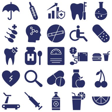 Tıbbi ve Sağlık Vektörü simgeleri tamamen düzenlenebilir