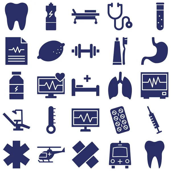 Icônes Vecteur Médical Santé Set Entièrement Modifiable — Image vectorielle