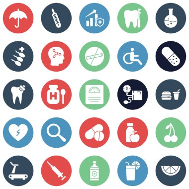 Tıbbi ve Sağlık Vektörü simgeleri tamamen düzenlenebilir