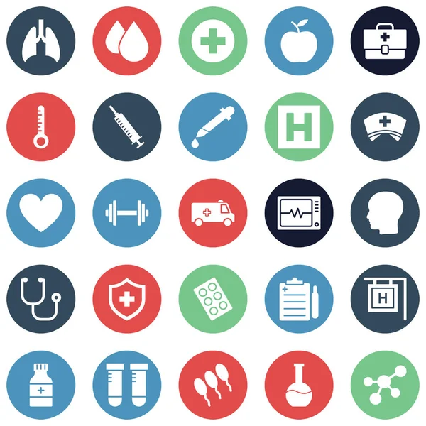 Iconos Vectores Médicos Salud Conjunto Totalmente Editable — Vector de stock