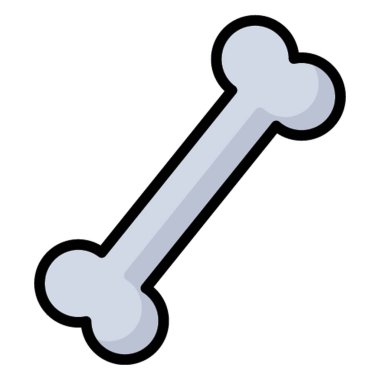 Kolayca değiştirilebilen ya da düzenlenebilen kemik izole edilmiş Vektör simgesi