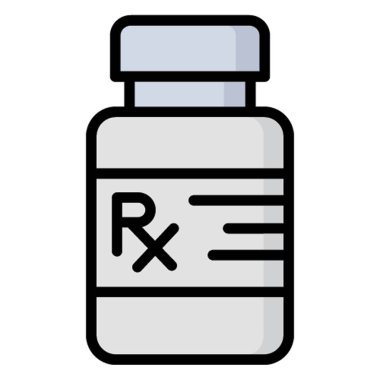 İlaç kavanozu izole edilmiş vektör simgesi kolayca değiştirilebilir ya da düzenlenebilir