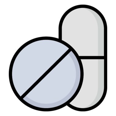 Kolayca değiştirilebilen ya da düzenlenebilen kapsül izole edilmiş Vektör simgesi