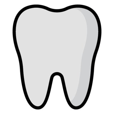Sağlıklı Diş İzole Vektör simgesi Kolayca değiştirilebilir veya düzenlenebilir