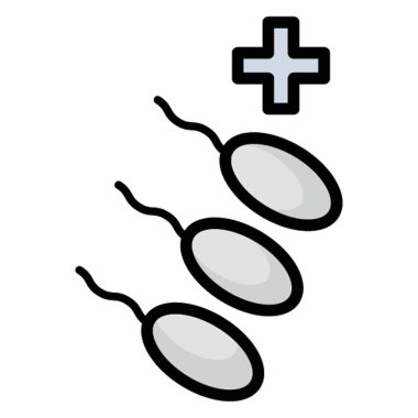 Kolayca değiştirilebilen ya da düzenlenebilen Sperm İzole Vektör simgesi
