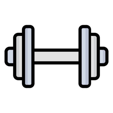 Kolayca değiştirilebilen ya da düzenlenebilen Dumbbell İzole Vektör simgesi
