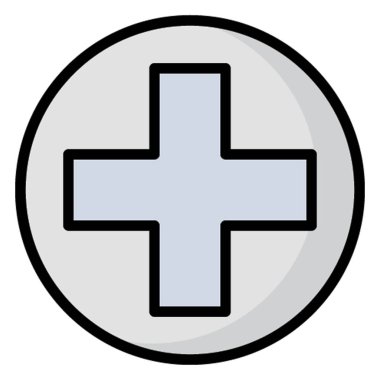 Tıbbi Haç İzole Vektör simgesi Kolayca değiştirilebilir veya düzenlenebilir