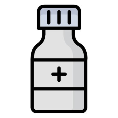 İlaç kavanozu izole edilmiş vektör simgesi kolayca değiştirilebilir ya da düzenlenebilir