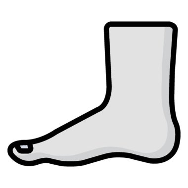 Kolayca değiştirilebilen ya da düzenlenebilen izole edilmiş ayak vektörü simgesi