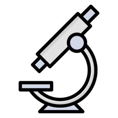 Kolayca değiştirilebilen ya da düzenlenebilen mikroskop izole edilmiş Vektör simgesi