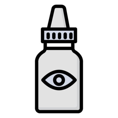 Lens Çözümleri Kolayca değiştirilebilen veya düzenlenebilen izole edilmiş Vektör simgesi