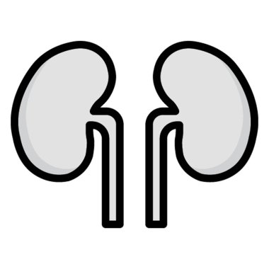 Böbrekler izole edilmiş Vektör simgesi kolayca değiştirilebilir ya da düzenlenebilir