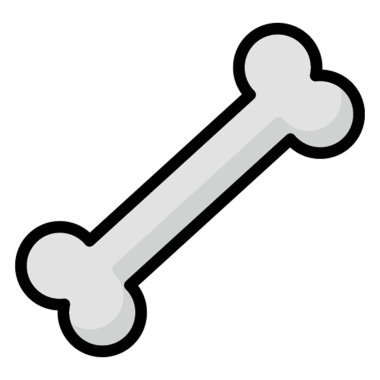 Kolayca değiştirilebilen ya da düzenlenebilen kemik izole edilmiş Vektör simgesi