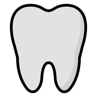 Kırık Diş İzole Vektör simgesi kolayca değiştirilebilir ya da düzenlenebilir