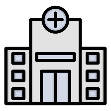 Kolayca değiştirilebilen ya da düzenlenebilen hastane izole edilmiş Vektör simgesi