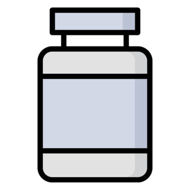 İlaç kavanozu izole edilmiş vektör simgesi kolayca değiştirilebilir ya da düzenlenebilir