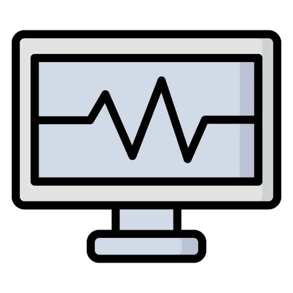 Ecg Μεμονωμένο Εικονίδιο Διάνυσμα Οποίο Μπορεί Εύκολα Τροποποιηθεί Επεξεργαστεί — Διανυσματικό Αρχείο