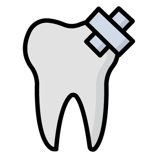 Zahnärztliche Hilfe Isolierte Vektor Symbol Das Leicht Geändert Oder Bearbeitet — Stockvektor