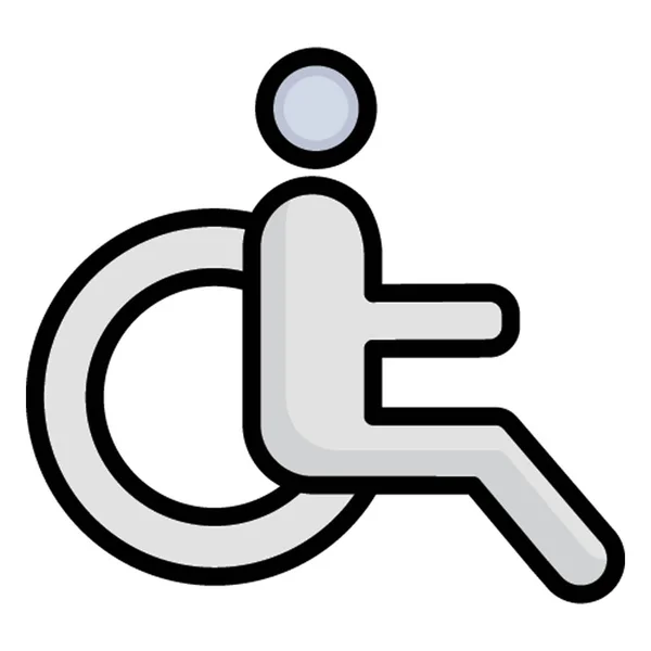 Handicap Ícone Vetor Isolado Que Pode Ser Facilmente Modificado Editar — Vetor de Stock