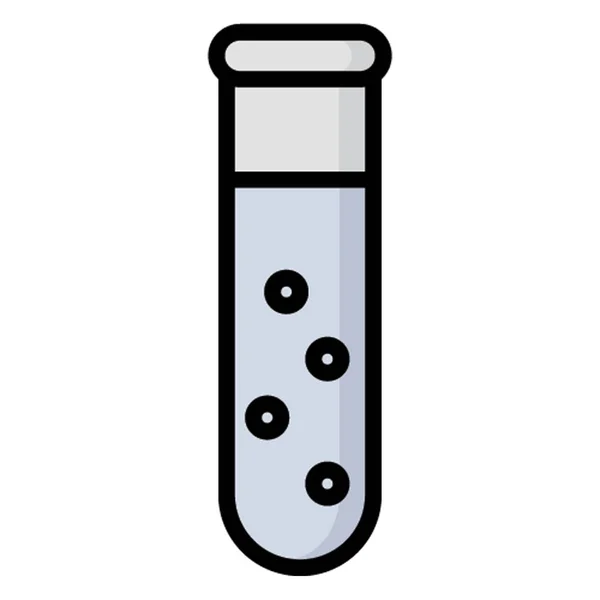 Test Tube Izolált Vektor Ikon Amely Könnyen Módosítható Vagy Szerkeszthető — Stock Vector