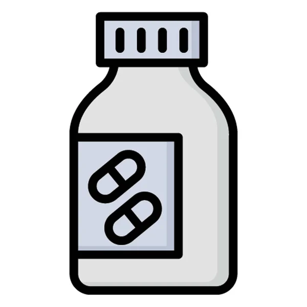 Απομονωμένο Εικονίδιο Διάνυσμα Ιατρικής Jar Που Μπορεί Εύκολα Τροποποιηθεί Επεξεργαστεί — Διανυσματικό Αρχείο