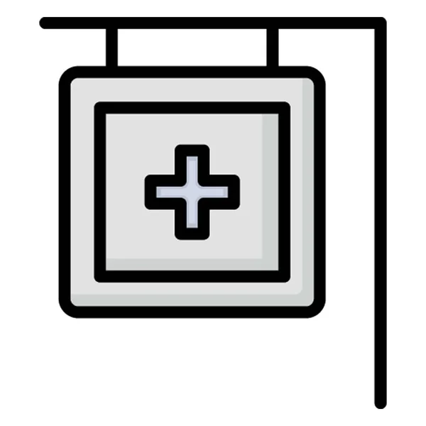 Pharmacy Signboard Isolated Vector Icon Which Can Easily Modified Edit — 스톡 벡터