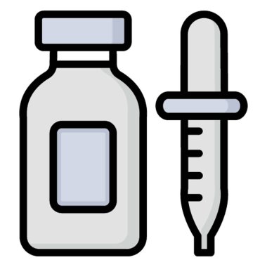 Dropper Medicine izole edilmiş vektör simgesi kolayca değiştirilebilir ya da düzenlenebilir