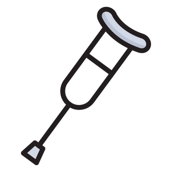 Crutch Isolated Vector Icon Which Can Easily Modified Edit — Stock Vector