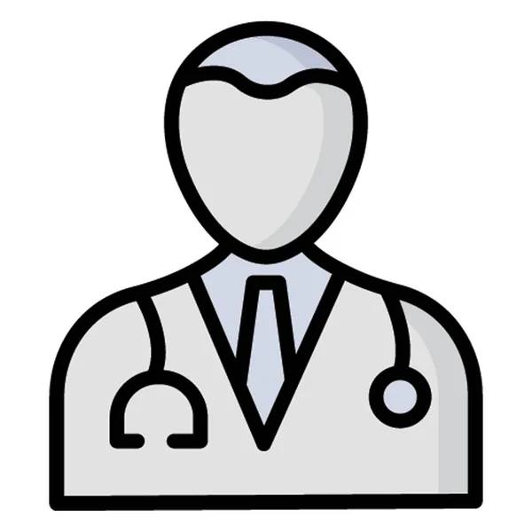 Doctor Isolated Vector Icon Which Can Easily Modified Edit — Stock Vector